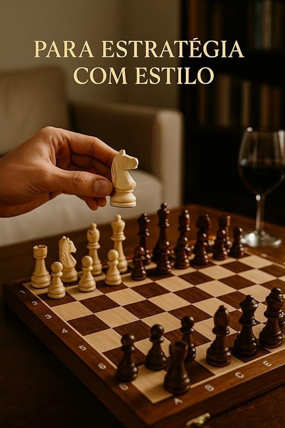 tabuleiro xadrez de madeira